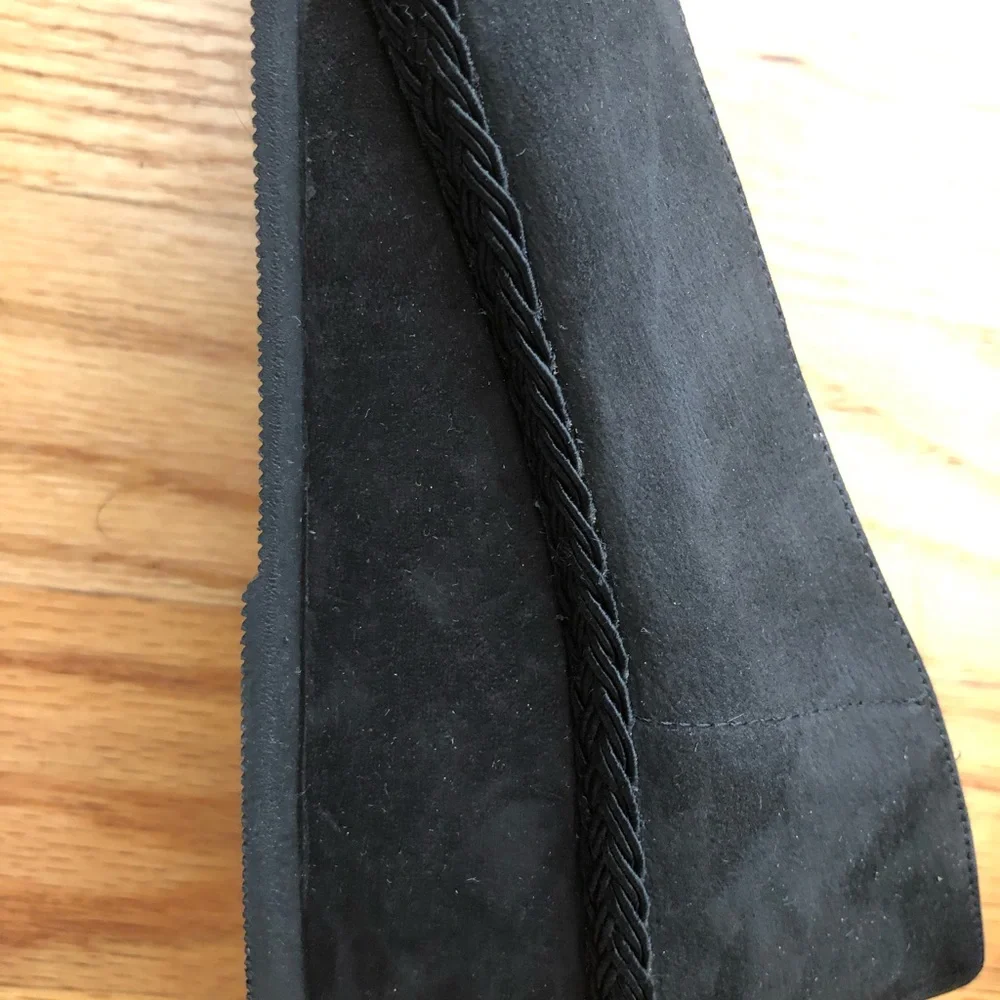 Vintage Bally black suede Italian shoes size 5